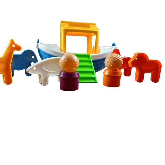 ​Vintage Complete Tuppertoys Noah’s Ark Boat Bathtub Animals Cookies Like New - Picture 2 of 4